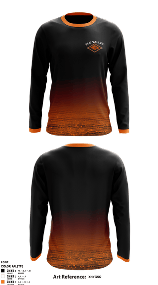 Long Sleeve Performance Shirt, Elk Valley Senior High School, Spirit Store, Teamtime, Team time, sublimation, custom sports apparel, team uniforms, spirit wear, spiritwear, sports uniforms, custom shirts, team store, custom team store, fundraiser sports, apparel fundraiser