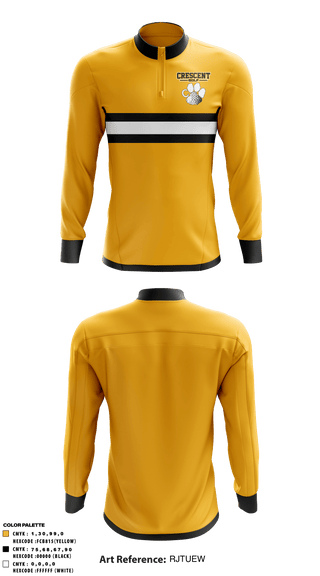 Quarter Zip Jacket, Crescent High School Golf, Golf, Teamtime, Team time, sublimation, custom sports apparel, team uniforms, spirit wear, spiritwear, sports uniforms, custom shirts, team store, custom team store, fundraiser sports, apparel fundraiser