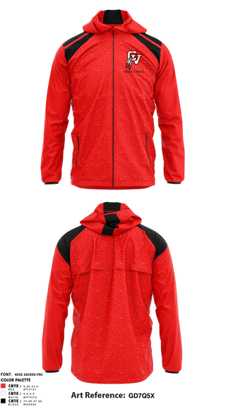 Windbreaker, Big Reds, Track & Field, Teamtime, Team time, sublimation, custom sports apparel, team uniforms, spirit wear, spiritwear, sports uniforms, custom shirts, team store, custom team store, fundraiser sports, apparel fundraiser