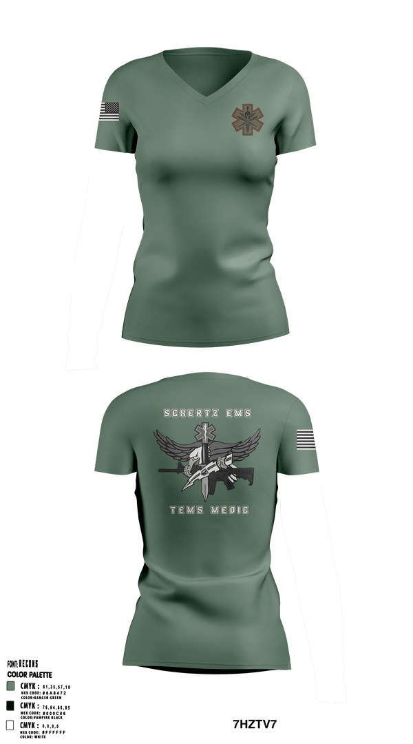 Women's Short Sleeve Vneck Shirt, Schertz SWAT, Fire Department, Teamtime, Team time, sublimation, custom sports apparel, team uniforms, spirit wear, spiritwear, sports uniforms, custom shirts, team store, custom team store, fundraiser sports, apparel fundraiser