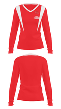 North Attleborough High School Swimming 66715277 Women's Long Sleeve V-neck Shirt - 26