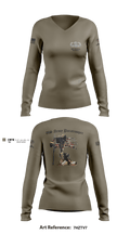 18th FA BDE Airborne 33985132 Women's Long Sleeve V-neck Shirt - 2