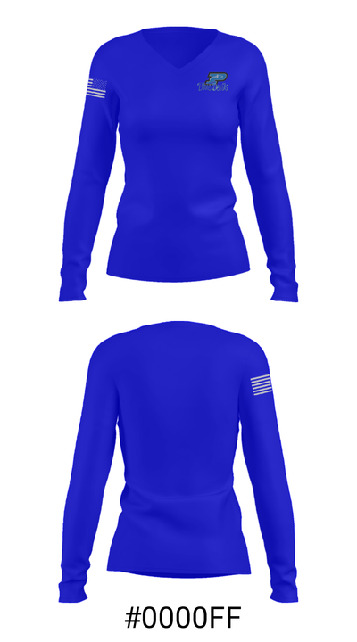 Plattsmouth High School Wrestling 29230847 Women's Long Sleeve V-neck Shirt - 20