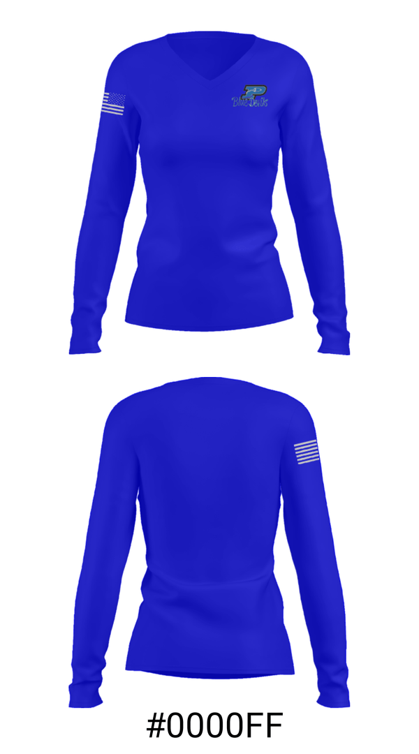 Women's Long Sleeve Vneck Shirt, Plattsmouth High School Wrestling, Wrestling, Teamtime, Team time, sublimation, custom sports apparel, team uniforms, spirit wear, spiritwear, sports uniforms, custom shirts, team store, custom team store, fundraiser sports, apparel fundraiser