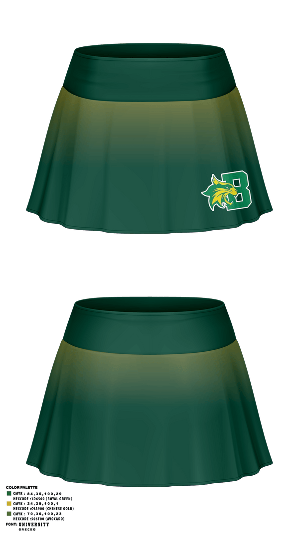 Skort, Bobcat Tennis, Tennis, Teamtime, Team time, sublimation, custom sports apparel, team uniforms, spirit wear, spiritwear, sports uniforms, custom shirts, team store, custom team store, fundraiser sports, apparel fundraiser