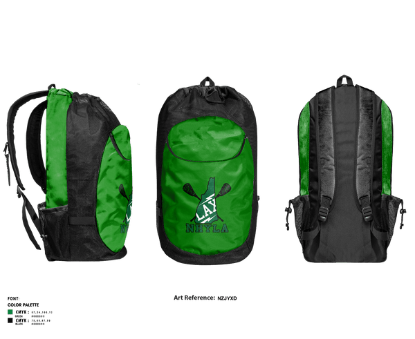 Gear Bag, New Hampshire Youth Lacrosse Association, Men's Lacrosse, Teamtime, Team time, sublimation, custom sports apparel, team uniforms, spirit wear, spiritwear, sports uniforms, custom shirts, team store, custom team store, fundraiser sports, apparel fundraiser