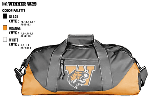 Duffle Bag, Wanette High School, Spirit Store, Teamtime, Team time, sublimation, custom sports apparel, team uniforms, spirit wear, spiritwear, sports uniforms, custom shirts, team store, custom team store, fundraiser sports, apparel fundraiser