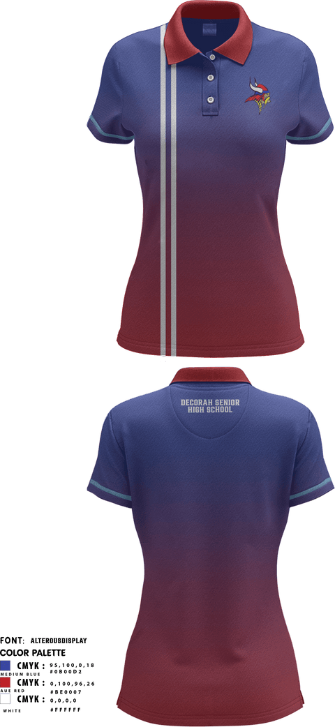 Women's Short Sleeve Performance Polo, Decorah Senior High School Bowling, Bowling, Teamtime, Team time, sublimation, custom sports apparel, team uniforms, spirit wear, spiritwear, sports uniforms, custom shirts, team store, custom team store, fundraiser sports, apparel fundraiser