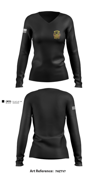 Women's Long Sleeve Vneck Shirt, , Air Force, Teamtime, Team time, sublimation, custom sports apparel, team uniforms, spirit wear, spiritwear, sports uniforms, custom shirts, team store, custom team store, fundraiser sports, apparel fundraiser