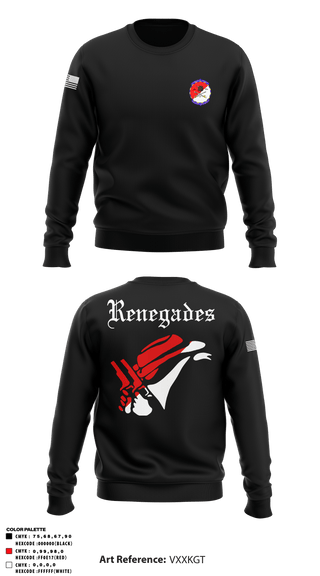 Crew Neck Sweatshirt, Renegades, Army, Teamtime, Team time, sublimation, custom sports apparel, team uniforms, spirit wear, spiritwear, sports uniforms, custom shirts, team store, custom team store, fundraiser sports, apparel fundraiser