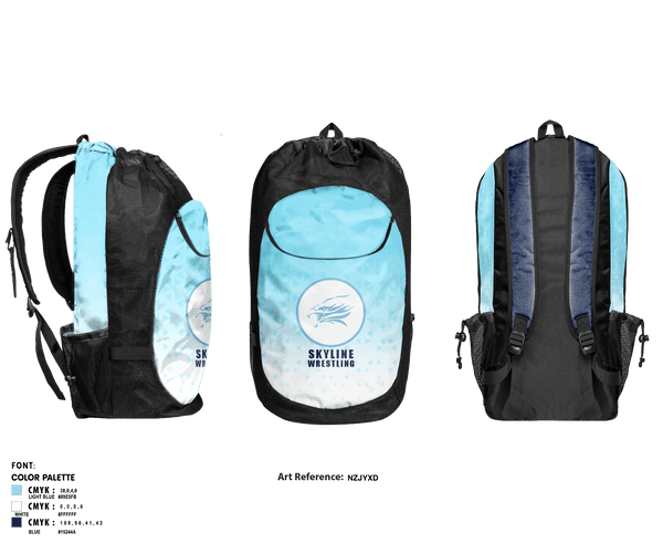 Gear Bag, Skyline High School Wrestling, Wrestling, Teamtime, Team time, sublimation, custom sports apparel, team uniforms, spirit wear, spiritwear, sports uniforms, custom shirts, team store, custom team store, fundraiser sports, apparel fundraiser