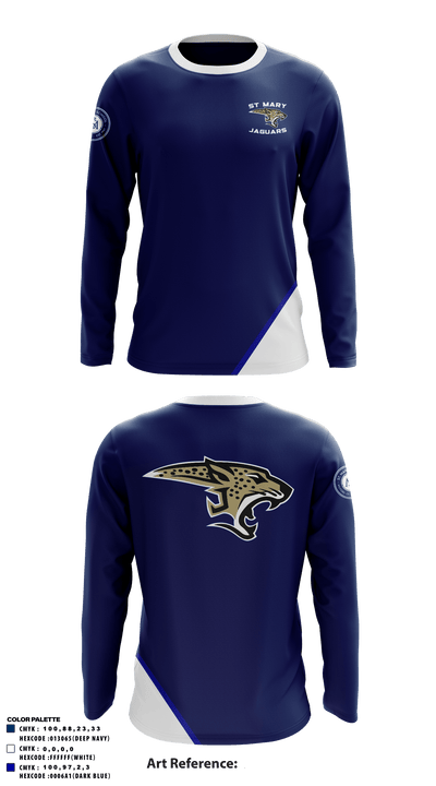 St Mary Jaguars 12049010 Long Sleeve Performance Shirt - 1