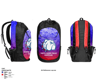Gear Bag, South Glens Falls Senior High School Wrestling, Wrestling, Teamtime, Team time, sublimation, custom sports apparel, team uniforms, spirit wear, spiritwear, sports uniforms, custom shirts, team store, custom team store, fundraiser sports, apparel fundraiser