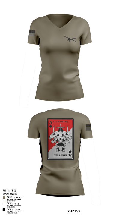 E.Co 3/CAB “Cerberus” 56288526 Women's Short Sleeve V-neck Shirt - 41