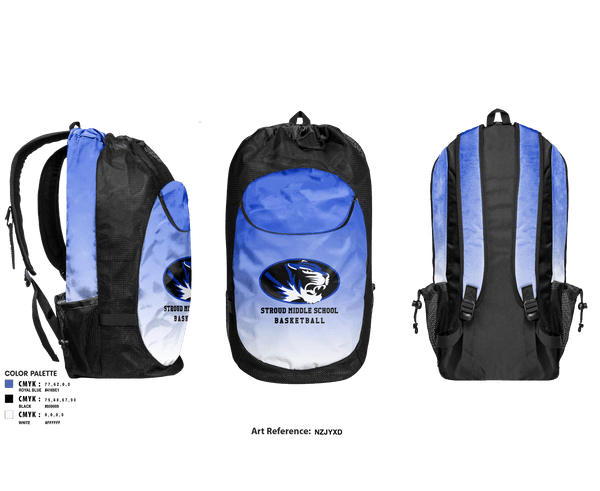 Gear Bag, Stroud Middle School, Women's Basketball, Teamtime, Team time, sublimation, custom sports apparel, team uniforms, spirit wear, spiritwear, sports uniforms, custom shirts, team store, custom team store, fundraiser sports, apparel fundraiser