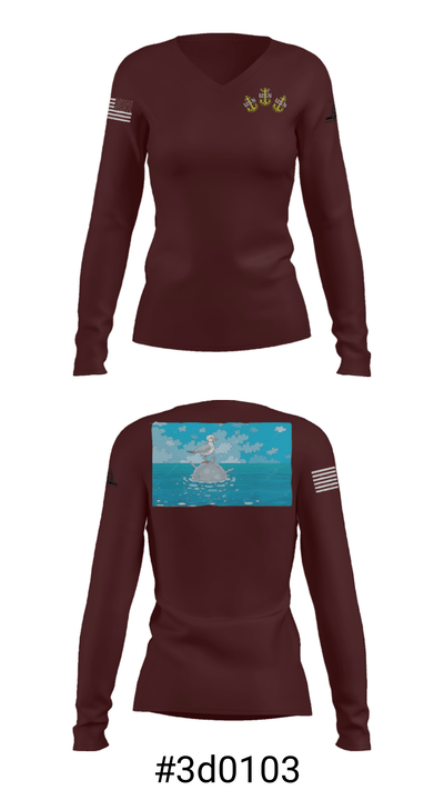 EOD GROUP TWO CHIEF’S MESS 26436916 Women's Long Sleeve V-neck Shirt - 37