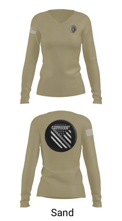 Corrections 26294132 Women's Long Sleeve V-neck Shirt - 42