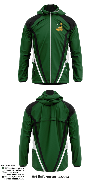 Carlisle High School Wrestling 5191050 Windbreaker - 2
