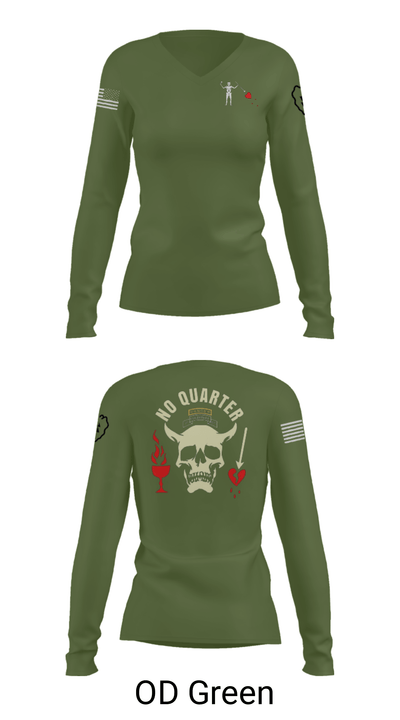 C-CO 1-27 1st PLT BLACKBEARD 676518 Women's Long Sleeve V-neck Shirt - 40