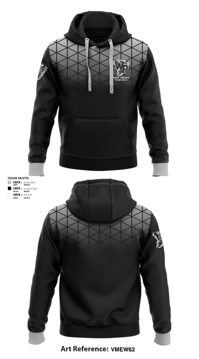 West Prairie Senior High School Basketball 90444725 Hoodie - 1