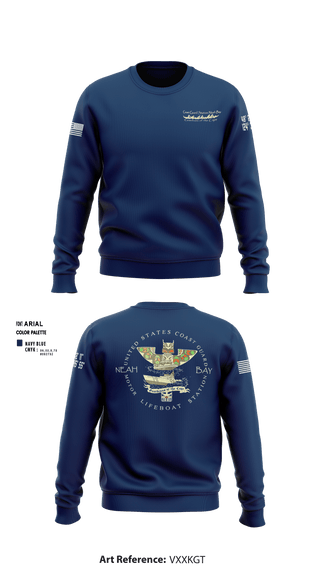 Crew Neck Sweatshirt, USCG STATION NEAH BAY, Coast Guard, Teamtime, Team time, sublimation, custom sports apparel, team uniforms, spirit wear, spiritwear, sports uniforms, custom shirts, team store, custom team store, fundraiser sports, apparel fundraiser