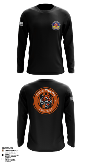 Long Sleeve Performance Shirt, 18 Medical Support Squadron, Air Force, Teamtime, Team time, sublimation, custom sports apparel, team uniforms, spirit wear, spiritwear, sports uniforms, custom shirts, team store, custom team store, fundraiser sports, apparel fundraiser