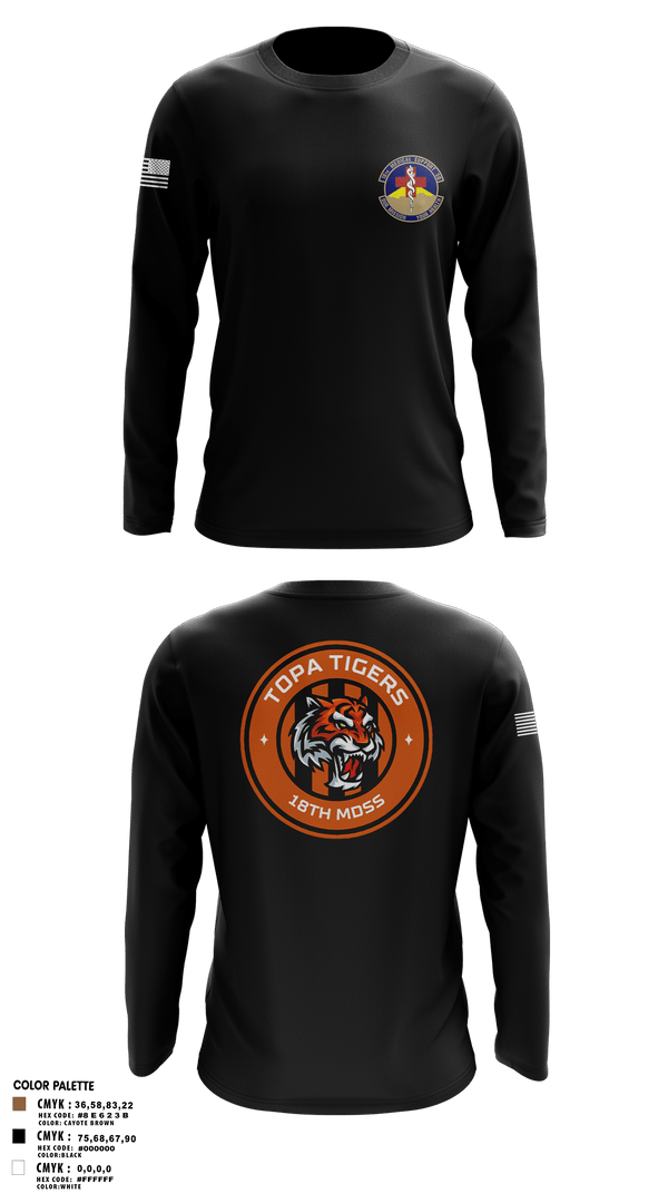 Long Sleeve Performance Shirt, 18 Medical Support Squadron, Air Force, Teamtime, Team time, sublimation, custom sports apparel, team uniforms, spirit wear, spiritwear, sports uniforms, custom shirts, team store, custom team store, fundraiser sports, apparel fundraiser