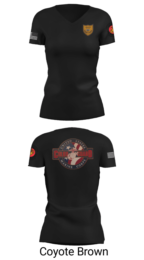 Women's Short Sleeve Vneck Shirt, , Marines, Teamtime, Team time, sublimation, custom sports apparel, team uniforms, spirit wear, spiritwear, sports uniforms, custom shirts, team store, custom team store, fundraiser sports, apparel fundraiser