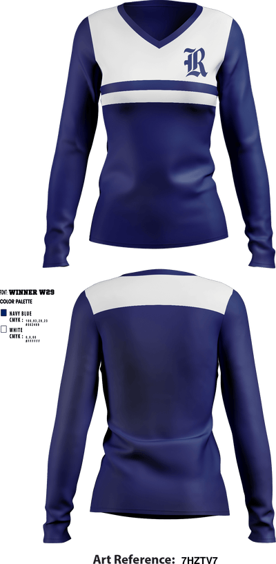 Ringgold Middle School 70186521 Women's Long Sleeve V-neck Shirt - 1