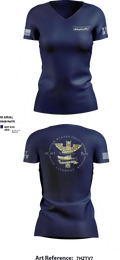USCG STATION NEAH BAY 8595020 Women's Short Sleeve V-neck Shirt - 2