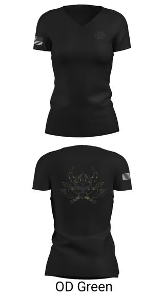 Women's Short Sleeve Vneck Shirt, , Army, Teamtime, Team time, sublimation, custom sports apparel, team uniforms, spirit wear, spiritwear, sports uniforms, custom shirts, team store, custom team store, fundraiser sports, apparel fundraiser