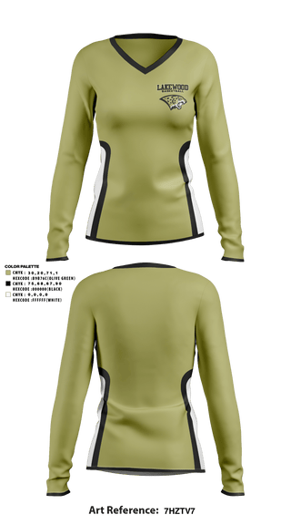 Women's Long Sleeve Vneck Shirt, Lakewood High School Basketball, Women's Basketball, Teamtime, Team time, sublimation, custom sports apparel, team uniforms, spirit wear, spiritwear, sports uniforms, custom shirts, team store, custom team store, fundraiser sports, apparel fundraiser