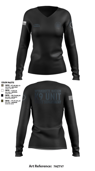 Women's Long Sleeve Vneck Shirt, , Police, Teamtime, Team time, sublimation, custom sports apparel, team uniforms, spirit wear, spiritwear, sports uniforms, custom shirts, team store, custom team store, fundraiser sports, apparel fundraiser