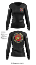 670 53429704 Women's Long Sleeve V-neck Shirt - 3