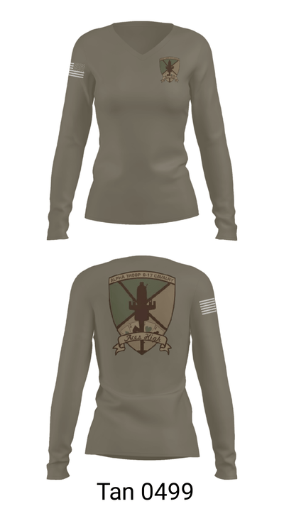 6-17 CAV 92718622 Women's Long Sleeve V-neck Shirt - 41