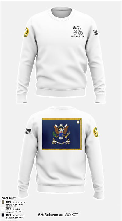 1-155th Dixie Thunder 83572891 Crew Neck Sweatshirt - 14