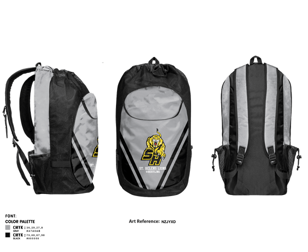Gear Bag, St Helens High School Wrestling, Wrestling, Teamtime, Team time, sublimation, custom sports apparel, team uniforms, spirit wear, spiritwear, sports uniforms, custom shirts, team store, custom team store, fundraiser sports, apparel fundraiser