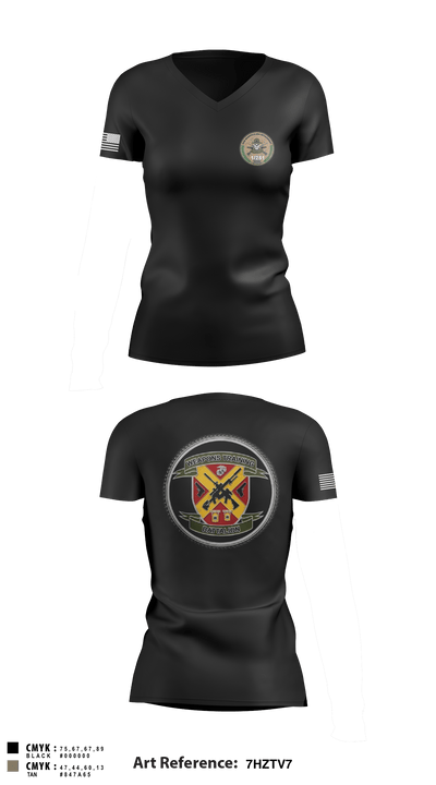 Weapons Training Battalion 3430348 Women's Short Sleeve V-neck Shirt - 1