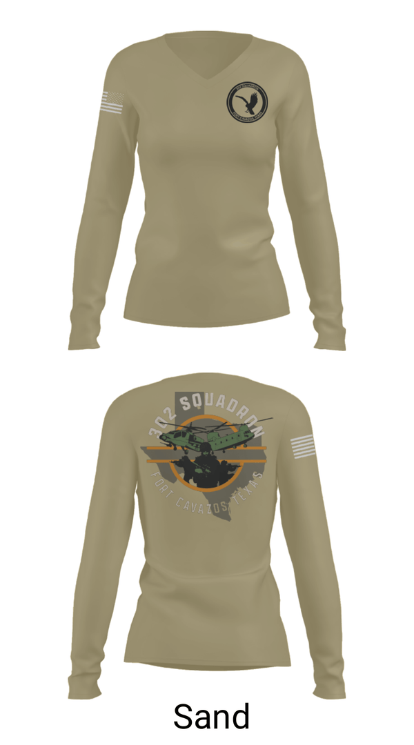 Women's Long Sleeve Vneck Shirt, , Army, Teamtime, Team time, sublimation, custom sports apparel, team uniforms, spirit wear, spiritwear, sports uniforms, custom shirts, team store, custom team store, fundraiser sports, apparel fundraiser
