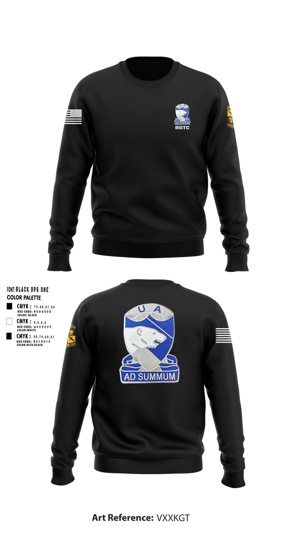 Crew Neck Sweatshirt, ARMY ROTCARMY ROTC, Army, Teamtime, Team time, sublimation, custom sports apparel, team uniforms, spirit wear, spiritwear, sports uniforms, custom shirts, team store, custom team store, fundraiser sports, apparel fundraiser