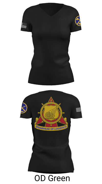 WVARNG Surface Maintenance Management Office 36945793 Women's Short Sleeve V-neck Shirt - 20
