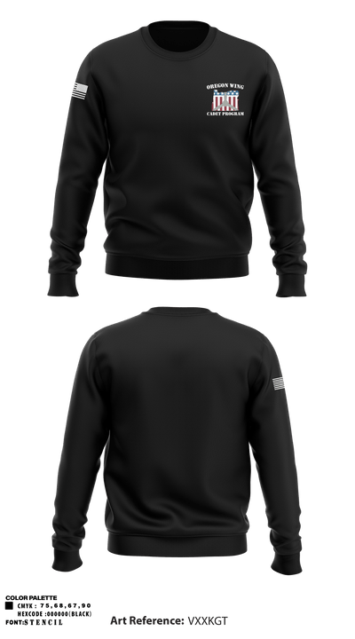 Oregon Wing Cadet Program v2 90967518 Crew Neck Sweatshirt - 1