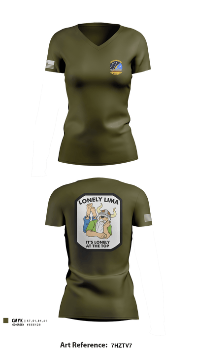 MACS-1 58706099 Women's Short Sleeve V-neck Shirt - 1