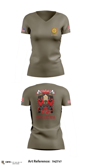 Women's Short Sleeve Vneck Shirt, , Army, Teamtime, Team time, sublimation, custom sports apparel, team uniforms, spirit wear, spiritwear, sports uniforms, custom shirts, team store, custom team store, fundraiser sports, apparel fundraiser