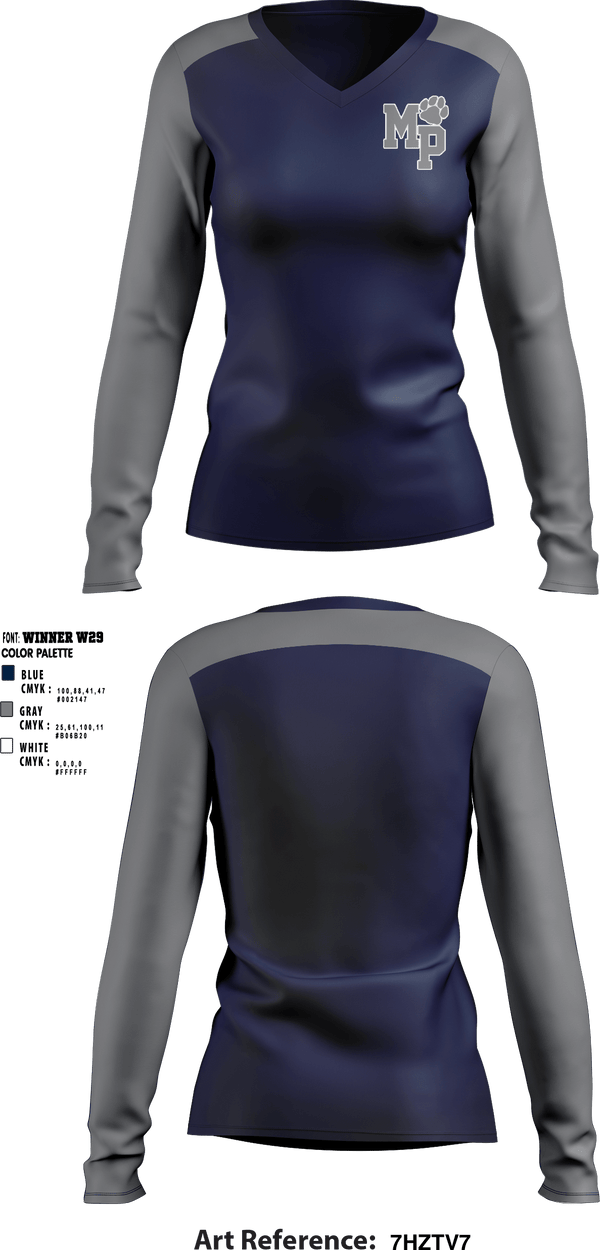 Women's Long Sleeve Vneck Shirt, Moss Point Athletics, Spirit Store, Teamtime, Team time, sublimation, custom sports apparel, team uniforms, spirit wear, spiritwear, sports uniforms, custom shirts, team store, custom team store, fundraiser sports, apparel fundraiser