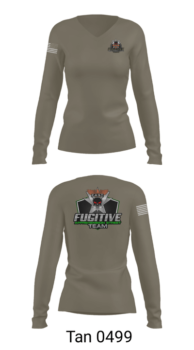 Fugitive apprehension street team 48139559 Women's Long Sleeve V-neck Shirt - 39