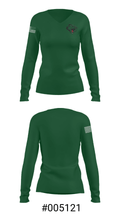 Worcester Central High School Basketball 98172206 Women's Long Sleeve V-neck Shirt - 20