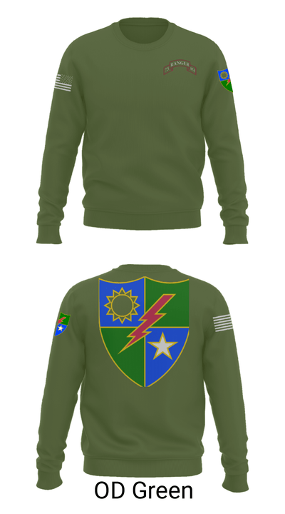 75 Ranger Regiment. 4790927 Crew Neck Sweatshirt - 10