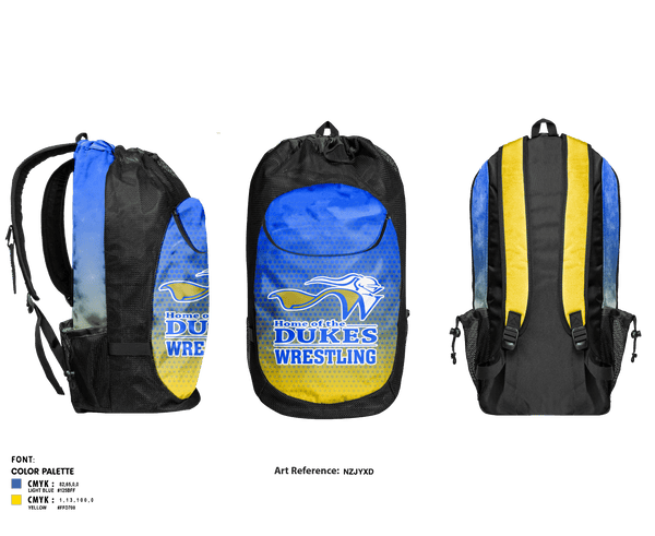 Gear Bag, Windsor High School Wrestling, Wrestling, Teamtime, Team time, sublimation, custom sports apparel, team uniforms, spirit wear, spiritwear, sports uniforms, custom shirts, team store, custom team store, fundraiser sports, apparel fundraiser