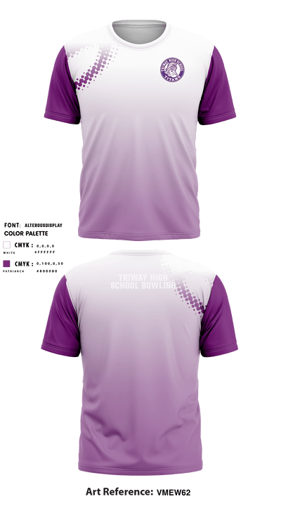 Triway High School Bowling 9942018 Short Sleeve Performance Shirt - 1